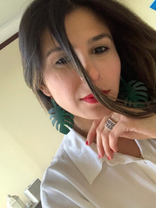 Monstera Leather Earrings / 14K Gold Plated / .925 Silver Plated / Copper Plated