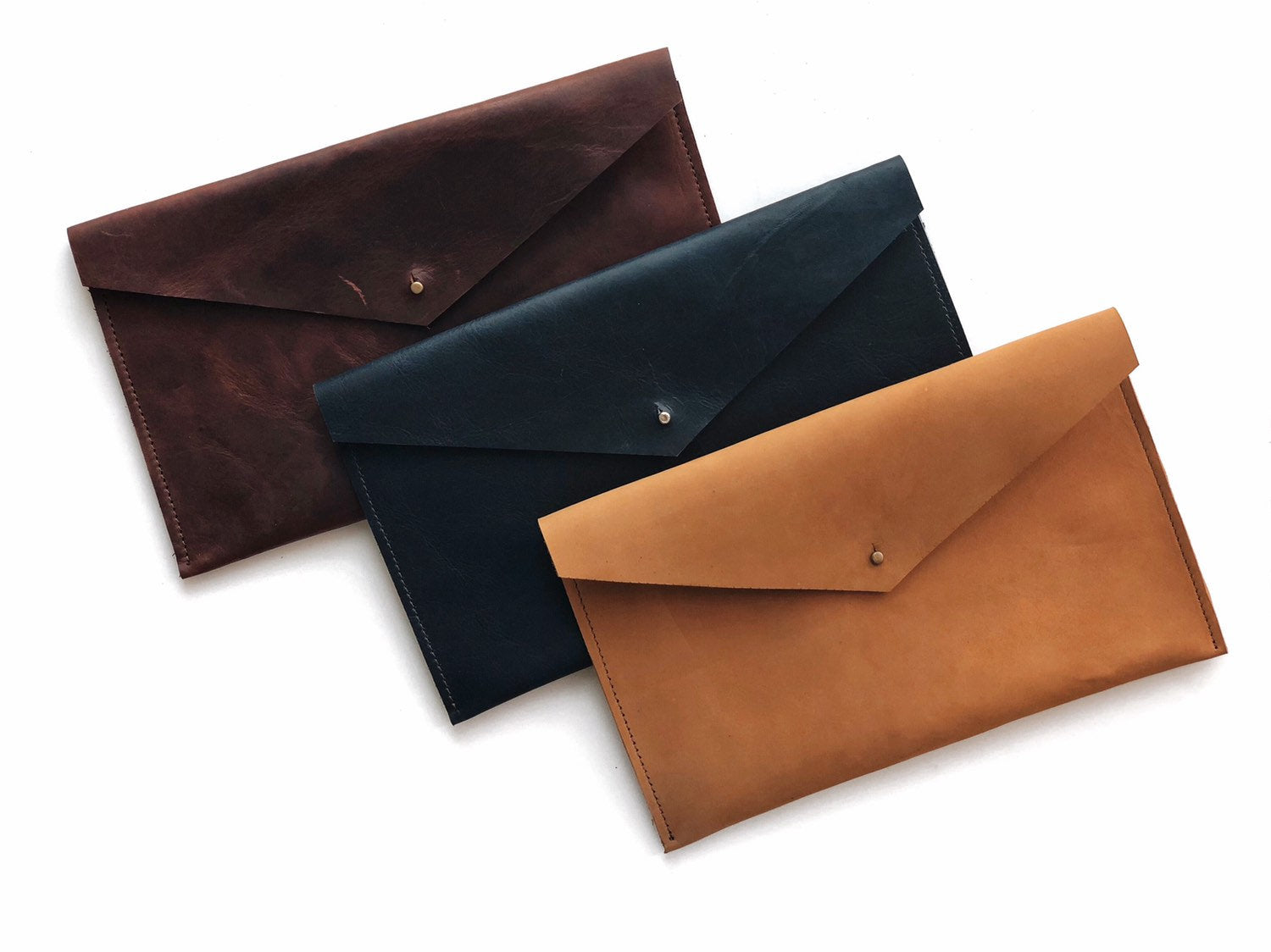 Leather Envelope Clutch Handbags