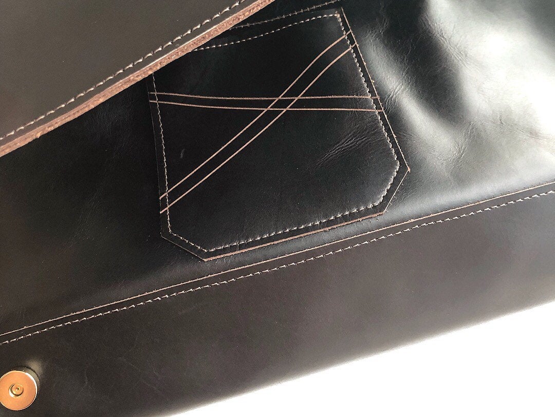 Leather Briefcase - Full Cover (Made to Order)