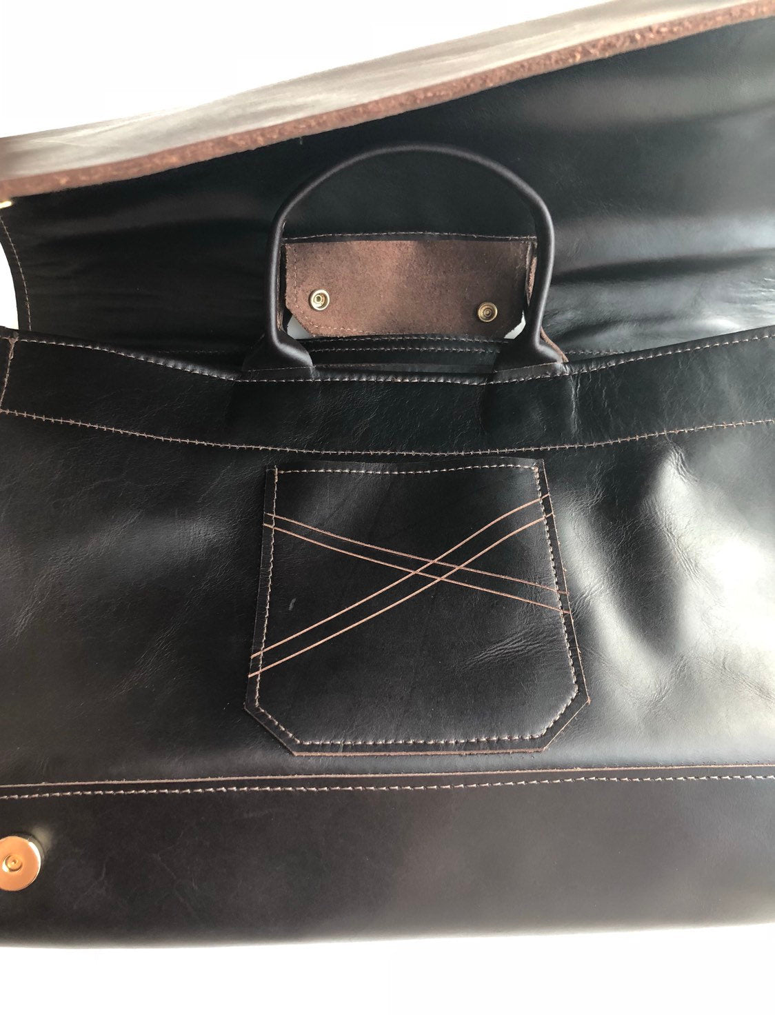 Leather Briefcase - Full Cover (Made to Order)