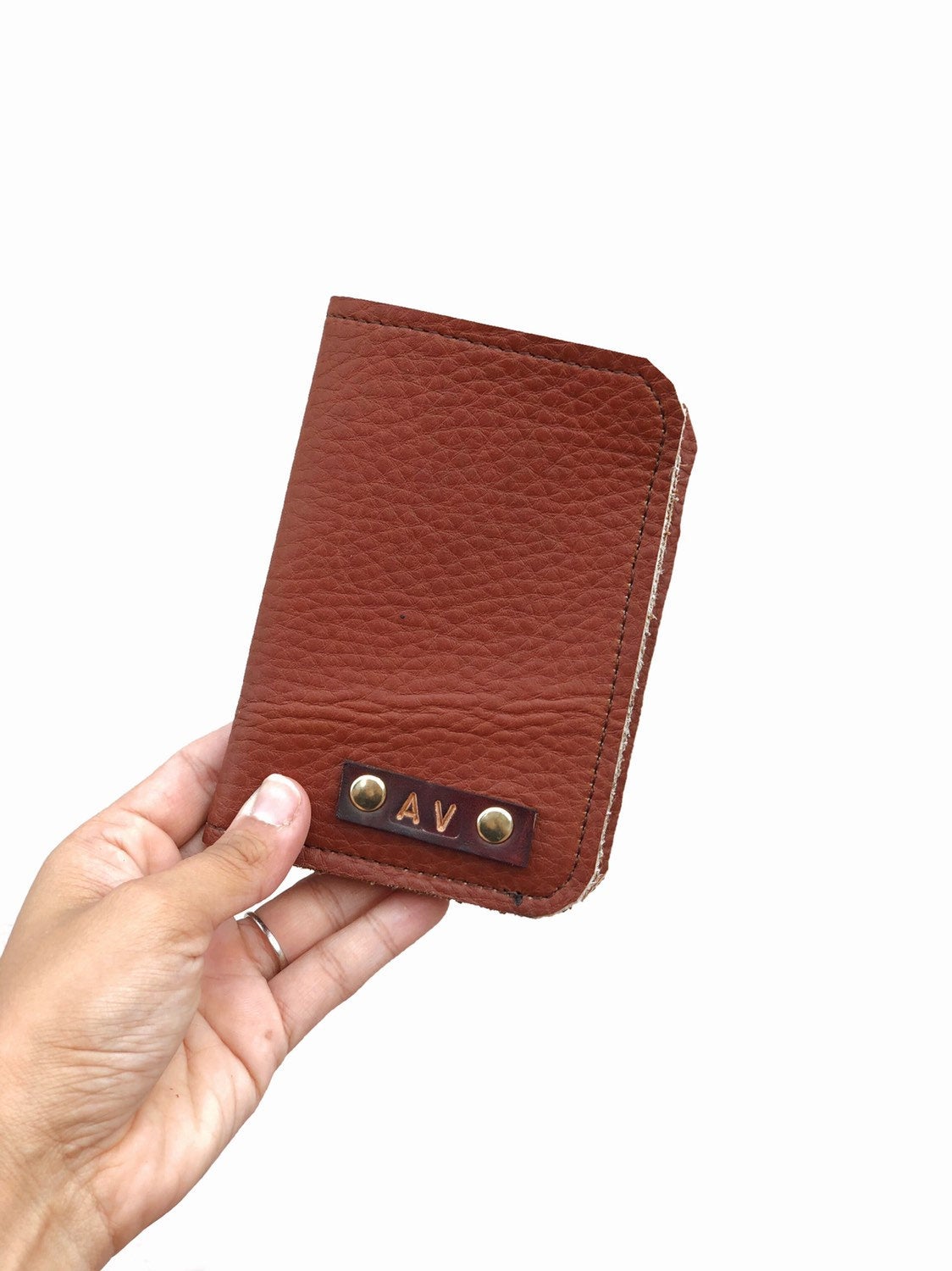 Leather Passport Cover With Initials (Made to order)