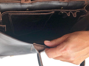 Leather Briefcase - Full Cover (Made to Order)